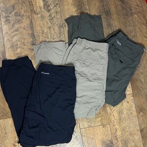 COLUMBIA Bundle of Men’s Convertible Silver Ridge Outdoor Pants, Size 38W